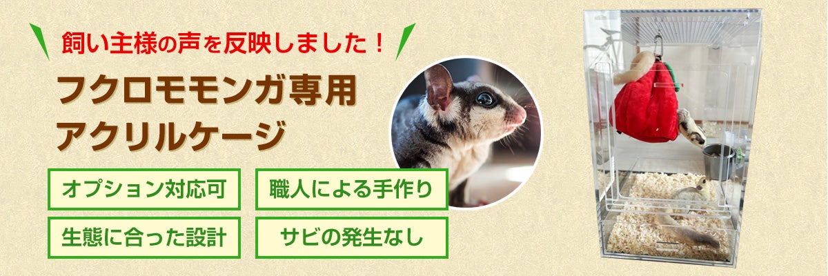 フクロモモンガアクリルケージ | 株式会社エイプラフト